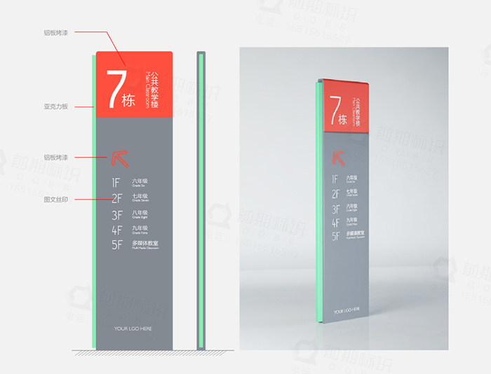 校園導(dǎo)向標(biāo)識_河南標(biāo)識牌制作廠家